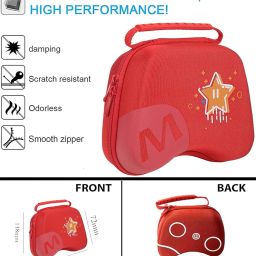 Stealodeal Red Universal Travel EVA Game Controller Carrying Case for Xbox One, 360, PS3, PS4, PS2 - Gaming Accessory Box image 2