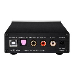 FX-Audio DAC-X6 Mini HiFi 2.0 Digital Audio Decoder DAC Input USB/Coaxial/Optical Output RCA/Headphone Amp 24Bit/96KHz DC12V(Silver) image 2