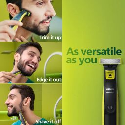 Philips OneBlade Turbo2X | Hybrid Trim Edge Shave | Patented Dual Protect Tech | Perfected for Skin Comfort | 3 Comb Attachments | Beard Trimmer and Styler for Men, Waterproof, 45Min Runtime | QP2724/10 image 2