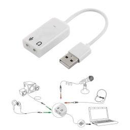 USB Sound Card | External Stereo Sound Card with 3.5 mm Headphone and Microphone Socket | 7.1 Channel Audio Adapter for PC, Laptop, Mobile image 3