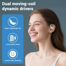 Souroyea Open Ear Earbuds Wireless Bluetooth,Translator Headphones with 139 Languages Ai Translating and Recording Headset Device for Foreign Language（Beige） image 5