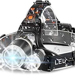 Care 4 LED Head Lamp Flash Light Torch with Adjustable Battery for Camping Trekking Caving Hiking Reading Running Torch (Black, Set of 1, Plastic) image 1