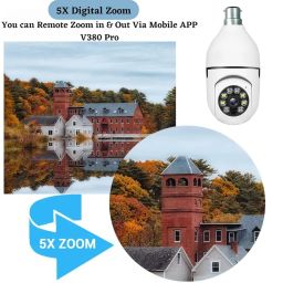 Panoramic WiFi Smart Bulb 360° HD View, Night Vision, Motion Detection, 2-Way Audio, App Control, Pan/Tilt, Surveillance with Mobile Viewing Security Camera (Light Camera) image 2