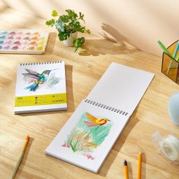 Amazon Brand - Solimo Sketchbooks, Spiral-Bound, Mini Size, Professional-Grade Sheets, Compatible with a Range of Art Material (A5, Set of 2) image 2