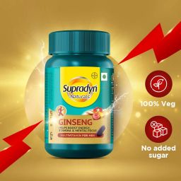 Supradyn Naturals Ginseng Multivitamin for Men | Ginseng & Grapeseed Extract | 12 Vitamins, Zinc, Magnesium | Energy, Immunity, Stamina, Mental Focus | 30 Tablets | Veg image 5