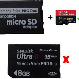 PSS PSP Memory Stick Adapter, Micro SD to Memory Stick PRO Duo MagicGate Card for PSP Portable, Camera, Handycam (Card not Included) image 3