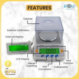 ATOM High Precision Digital Weight Machine With Capactiy 600g x 0.01g | Weighing Scale For Gold, Silver Ornaments & Precious Gems | Atom DJ 602A Jewellery Scale image 2