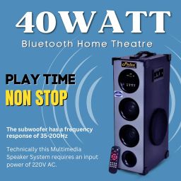 PALCO SOUND SYSTEM M2000 40 W Bluetooth Floor Standing Tower Speaker, with Loud Sound & Rich Bass, Speaker System, Waterproof, Wireless Stereo Pairing, Portable Speaker for Home/Outdoor/Travel (Blue) image 2