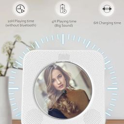 Lemon Portable CD Player for Home,Mini Boombox Built-in Bluetooth Speaker/fm raidio/USB Port/aux line with romote controler image 1