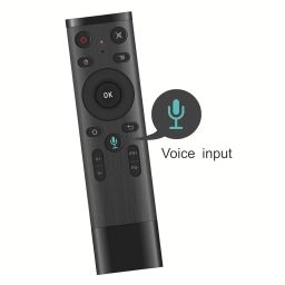 RuhZa Q5 Air Voice Control Fly Air Mouse for Gyro Sensing Game, 2.4GHz Wireless Microphone Remote Control Compatible with Smart TV,Android Box PC image 1