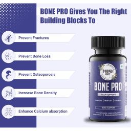 Bone Pro: Complete Bone Health Supplement | Supports Bone Density & Maintenance | Calcium, Vitamin D3, Magnesium, Vitamin K2 (MK-7) & Hadjod | 60 Tablets image 3