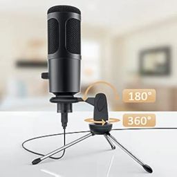 USB Microphone for Computer, JEEMAK PC21 USB Metal Microphone with Noise Reduction, Cardioid Pickup, and Zero-Latency for Computer PC Laptop Conference Chatting Gaming image 1
