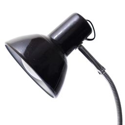 HAPPY E Table Lamp for Reading and Studying, On/Off Switch, B22 Bulb Holder, Desk Lamp, Metallic Body (Black), (Bulb not Included) image 1
