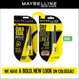 Maybelline New York Colossal Bold Pencil Eyeliner, Black, 3Ml, Matte Finish image 1