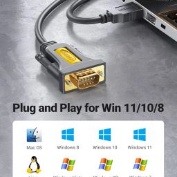 Ugreen USB to RS232 DB9 Serial Male Converter Adapter Cable with PL2303 Chipset Gold Plated Driverless for Win8.1/8, Compatible with 8/7/Vista/XP//2000 and Mac OS X 10.6 and Above ,3ft/1m image 3
