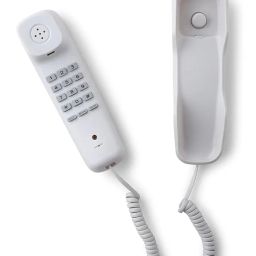 Hola! TF 510 Corded Landline Phone, Wall/Desk Mountable, Clear Call Quality, Compact Design, Redial/Mute/Hold Function (Made in India) (White) image 1