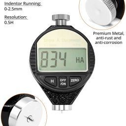 QWORK Shore A Hardness Meter, 0-100HA Digital Durometer Hardness Tester with Large LCD Display for Rubber, Plastics, Flooring, Tire, Bowling Ball image 1