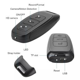 TECHNOVIEW Wired Key Chain 1080p Full Hd Camera with Audio and Video Recording for Home Office Meeting, Motion Detection, Upto120 Minutes Working Time with Single Charge - Black image 4