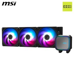 MSI MAG CORELIQUID A13 360 AIO CPU Liquid Cooler - Full CPU Coverage, Improved Water Channel Design, Minimalism Meets Illumination, CycloBlade 7, Split-Flow Radiator, Rifle Bearing Fans image 1