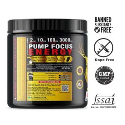 WILD BUCK Ultra Focus Advanced Pre Workout with L-Arginine, L-Citrulline, Creatine, AAKG, Beta Alanine, Theanine & Natural Caffeine for Explosive Muscle Pump, Lean Muscles Building, Strength, Focus & Energy - For Men & Women [40 Servings, Lemon Lime] image 2