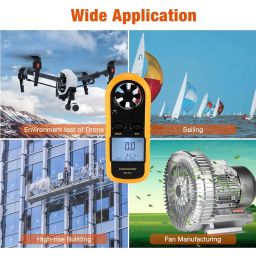Flipco Anemometer, Digital LCD Wind Speed Meter Gauge Air Flow Velocity Thermometer Measuring Device with Backlight for Windsurfing, Sailing, Kite Flying, Surfing Fishing Etc. image 5