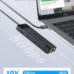 USB C Hub 10-in-1, USB C Hub Multiport Adapter for MacBook Pro, Gigabit Ethernet with 4K HDMI, 100W PD, 4 USB 3.0/2.0, SD/TF, USB-C Data 3.0, Compatible for Windows/Mac/iPad image 5
