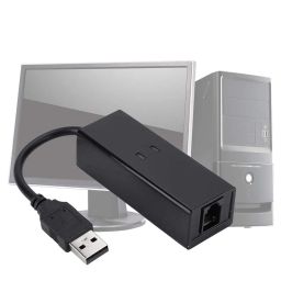 Data Modem, USB 2.0 56K Data Fax External Modem, Compatible with Win7 / 8/10 / XP, with CD Driver and Telephone Cable, Black image 4