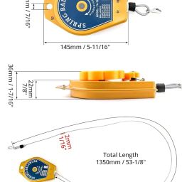 AASONS Spring Balancer, 3 to 5 kgs Bearing Retractable Tool Fixture Holder for Assembly-line | Spring Scale Screwdriver Hanging Tool Torque Wrench Hanger Steel Wire Rope Assembly-Line Retractable image 5