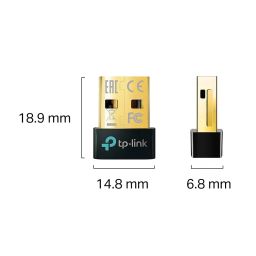 TP-Link USB Bluetooth Adapter for PC, 5.3 Bluetooth Dongle Receiver (UB500) Supports Windows 11/10/8.1/7 for Desktop, Laptop, Mouse, Keyboard, Printers, Headsets, Speakers, PS4/ Xbox Controllers. image 1