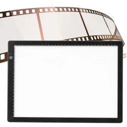 Slide Viewer Light Box, Ultra Slim A4 Size USB Powered Light Pad Scanner with 3 Adjustable Brightness, APP Editing, for Scan Old Slide Negative Film Scanning image 3