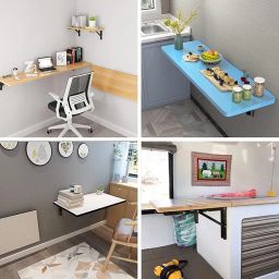 Piercell Brothers 30cm Foldable Steel Multipurpose Shelf Brackets, Wall Angle Bracket, Folding Table Bracket with Fittings for Fold Down Table image 4