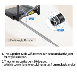 WiFi Antenna 12dBi 2.4GHz with RP-SMA Connector for Wireless Network Router etc 2-Pack image 3