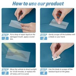 Windshield Repair Kit, Glass Crack Liquid, Car Windshield Glass Repair Tool, Automotive Glass Nano Repair Fluid for Windshield Cracked Glass image 2
