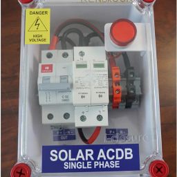 Kenbrook Solar ACDB Box Single Phase 32A 320V SPD, Indicator with 1 in 1 Out DCDB Box 600V SPD, 20A MCB for Solar Panels (1Ph 32A HVL IND Combo) image 3