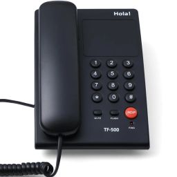TF-500 Basic Corded Landline Phone for intercom and EPABX Desk & Wall Mountable, Mute/Pause/Flash/Redial Function (Made in India) image 1