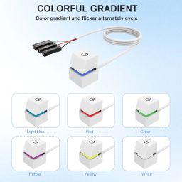 TecoKart® PC Power Button, 2 Meter External Desktop Computer Power Switch, CPU Power Switch, On/Off Power Supply Control Adapter Cable for PC Case, Computer Parts Accessories, White image 3