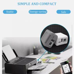 Wisoqu USB 2.0 Network Print Server, 5V LAN Print Share Server with Multiple Interfaces, Compact Printer Server Adapter for USB Printer Brands (US Plug), Wisoqucqf5gxdktm-11 image 4