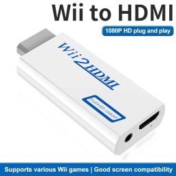Power prime Wii To Hdmi Adapter,Wii To Hdmi Converter,Wii Hdmi Adapter With 3.5Mm Audio Jack&1080P 720P Hdmi Output Compatible With All Wii Display Modes ( Hdmi Cable Included) image 2