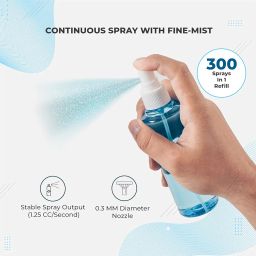 SPOTVIEW Multipurpose Refillable Spray Bottle 100 ml with Fine Mist (Transparent) Pack of 5 image 3