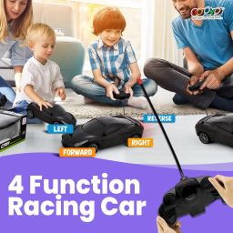 Gooyo GY-222CH Rechargeable Remote Control Car Toy | Black Color, Power Source: Lithium Rechargeable Battery for Car (Included) & 2xAA Battery for Remote Controller (Not Included) image 3