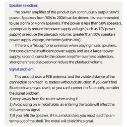 DHRUVPRO XY-C50L Bluetooth-compatible 5.0 Wireless Audio Digital Power Amplifier Stereo Board 50Wx2 Bluetooth-compatible Amp image 3