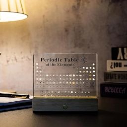 VIHM Periodic Table with 83 Elements Inside, Acrylic Periodic Table of Chemical Elements, Periodic Table Display with Elements for Teacher Students,with Wooden Base image 5