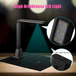 G500TS-R High Speed Document Camera Scanner 5 Megapixel ture Size A4 Portable Scanner Support Multi-Language OCR Function File Barcode Scanning Video Recorder LED Light for Classroom (Black) -Layfoo image 4