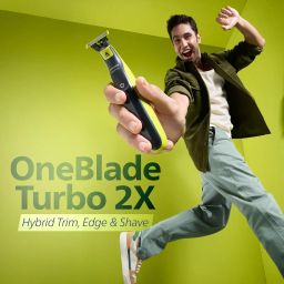 Philips OneBlade Turbo2X | Hybrid Trim Edge Shave | Patented Dual Protect Tech | Perfected for Skin Comfort | 3 Comb Attachments | Beard Trimmer and Styler for Men, Waterproof, 45Min Runtime | QP2724/10 image 1