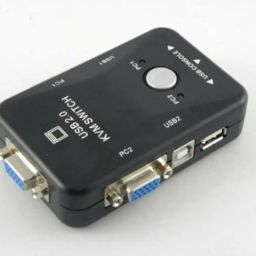 1Goal® 2 Port KVM Switch KVM Switch 2 Ports Share 2 Computers CPU with One Monitor 2x1 USB KVM Metal Switch Support UHD 4K@30Hz Support Wire Keyboard and Mouse image 2