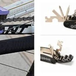 Gadget Deals Combo of Chain Cleaner Brush and 15 in 1 Multi-function Cycle Tools Kit Spoke Wrench Cycling Bicycle Chain Cleaner Brush & Cycle Tool Kit, Alloy Steel image 2