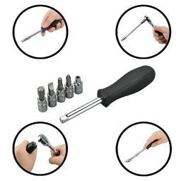 OPTIFINE Tool Kit 46 Tool Kit Tool Kit for Home Use Tools Kit Spanner Set Socket Set Wrench Set Tools Set Hand Tools Bike Tool Kit Set Socket Wrench Set Spanner Set All Size Tool Kit Goti Pana Set - Box End (41 IN 1) image 2