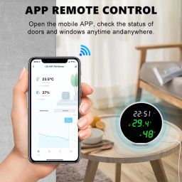 amiciSmart WiFi Temperature Humidity Sensor, Compatible with SmartLife App and USB Powered Thermometer Hygrometer with Data Export Feature image 2