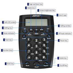AGPtek® Call Center Dialpad Monaural Corded Headset Headphone Telephone with Tone Dial Key Pad & REDIAL image 4