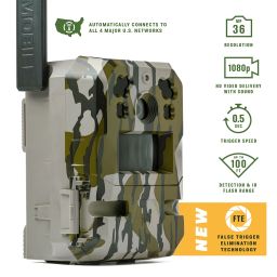 Moultrie Mobile Edge Pro Cellular Trail Camera - Auto Connect, Nationwide Coverage, False Trigger Elimination Tech,1080p Video with HD Audio, 100ft Detection Range image 1